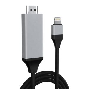 HDMI Adapter Cable for iPhone/iPad to TV, TV HDMI Cable for iOS Devices Support 1080P HD Digital Compatible with iPhone 12/12 Pro/11/11 Pro/XS/XS Max/XR/X/8/7/6/Plus/5 iPad iPod iPhone to TV Projector Monitor