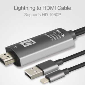Connect iPhone iPad to TV, Lightning to HDMI adapter cable