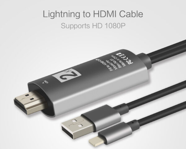 Connect iPhone iPad to TV, Lightning to HDMI adapter cable